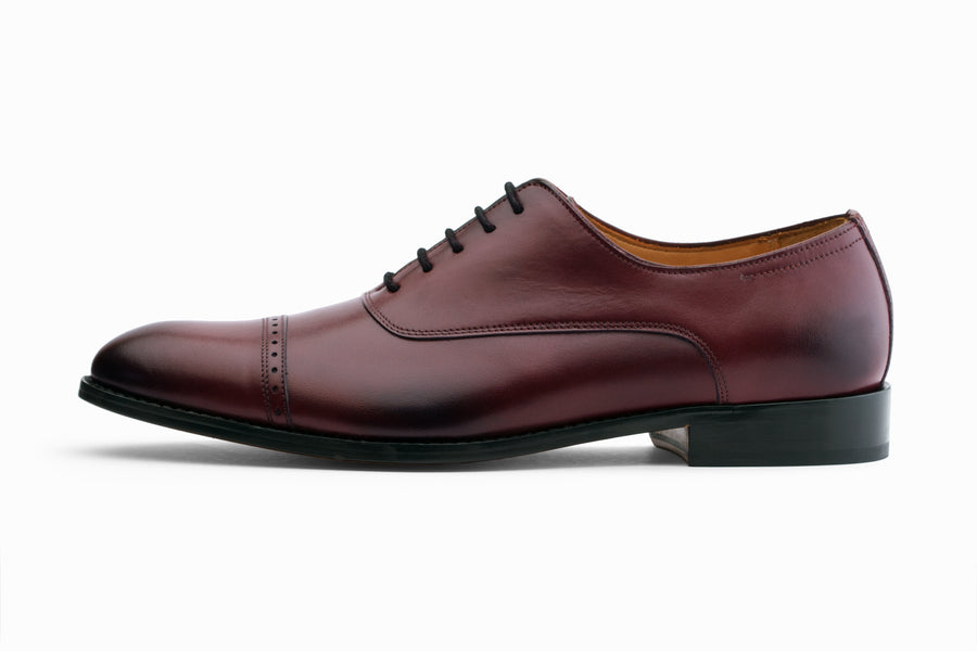 Cap Toe Oxford - Burgundy (US 9 Only)