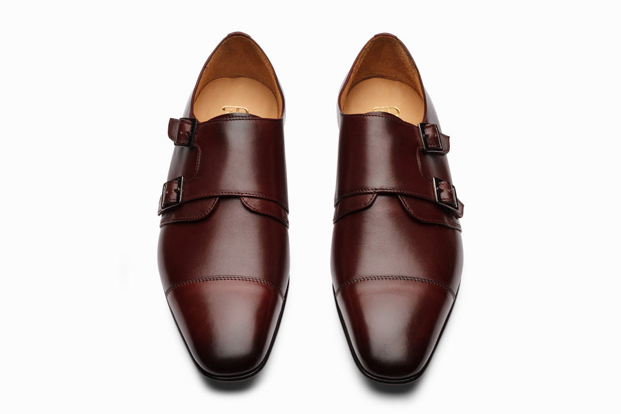 Off-Centered Double Monkstrap - Burgundy