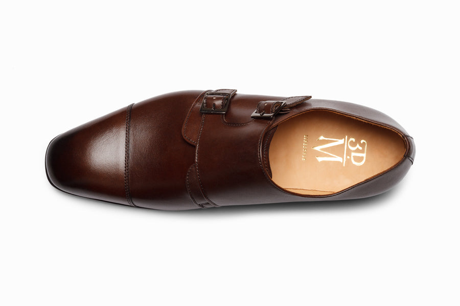 Off-Centered Double Monkstrap - Dark Brown
