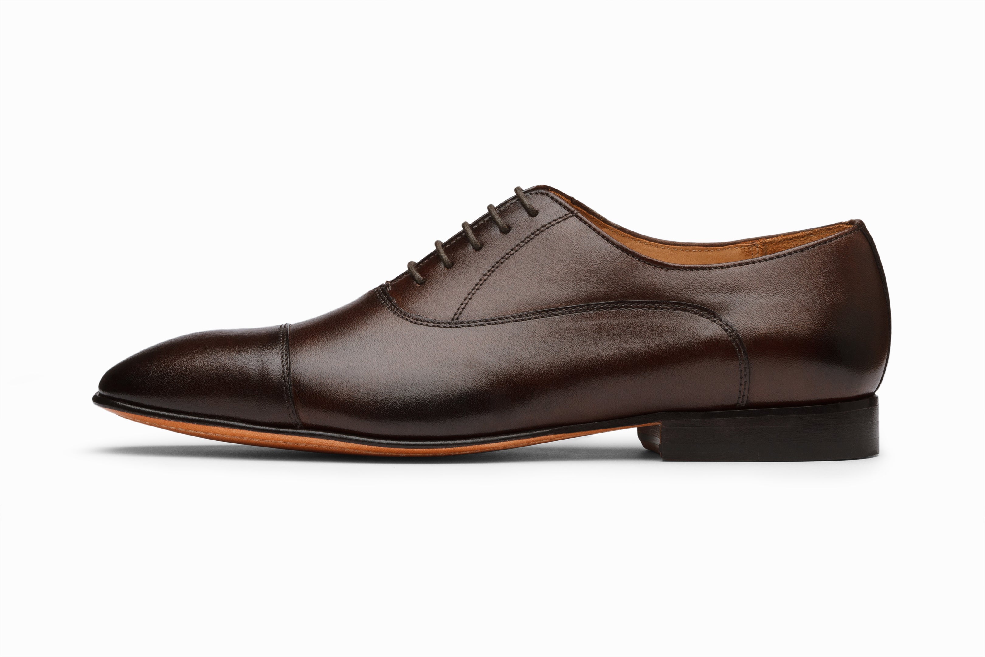 3DM LIFESTYLE HANDCRAFTED OXFORD - BURGUNDY COLOR  UK 9 EXCELLENT CONDITION Handmade Burgundy Leather Oxford Shoes: Men main image 2