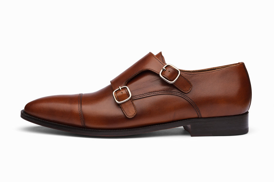 Toecap Double Monks - Tobacco