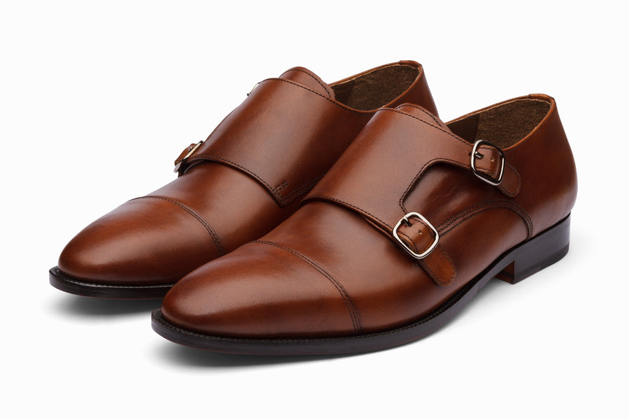 Toecap Double Monks - Tobacco