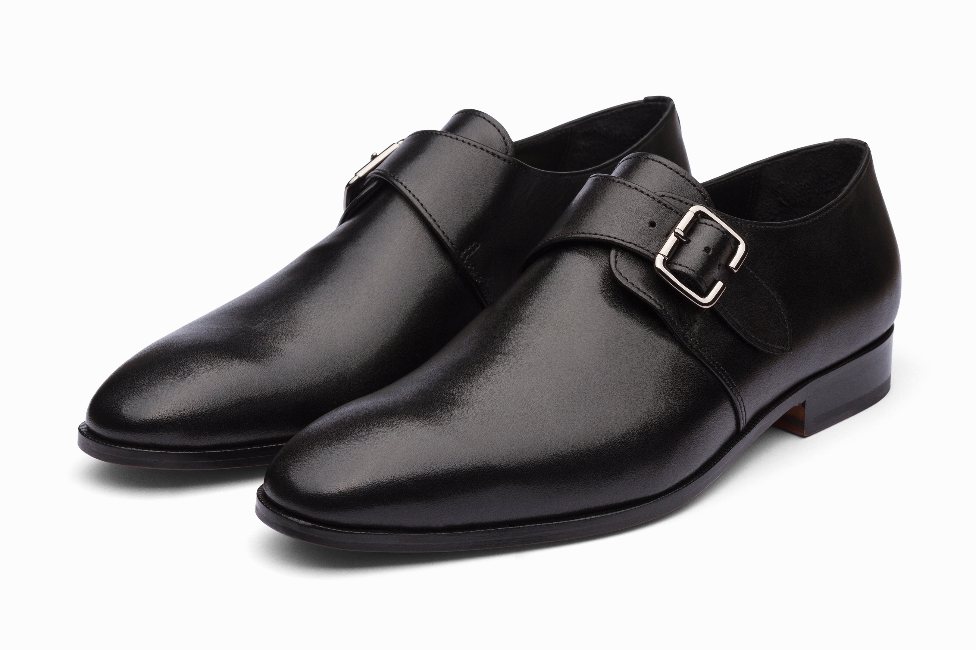 Single Monkstrap Black | Handcrafted Full-Grain Leather