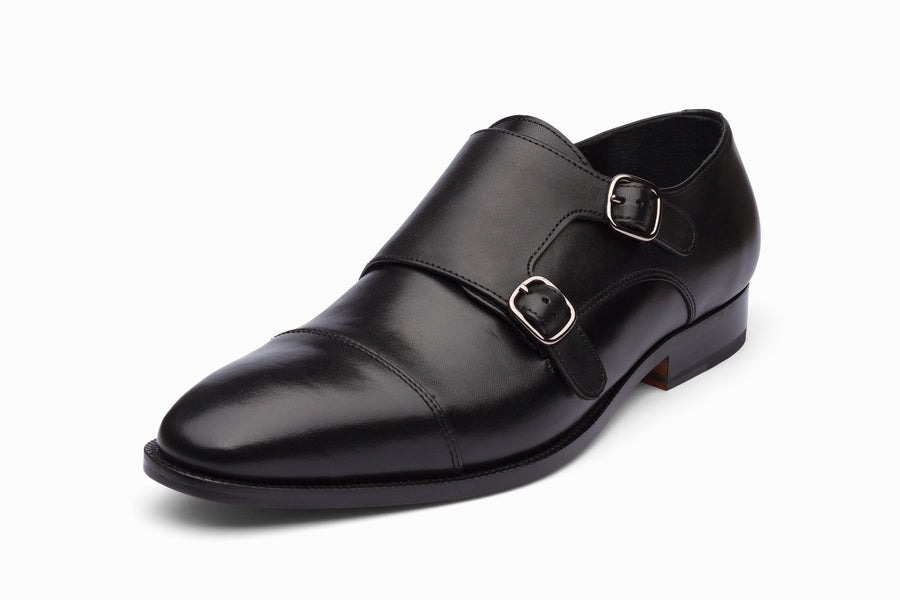 Toecap Double Monks - Black