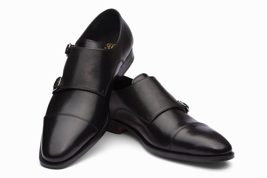 Toecap Double Monks - Black