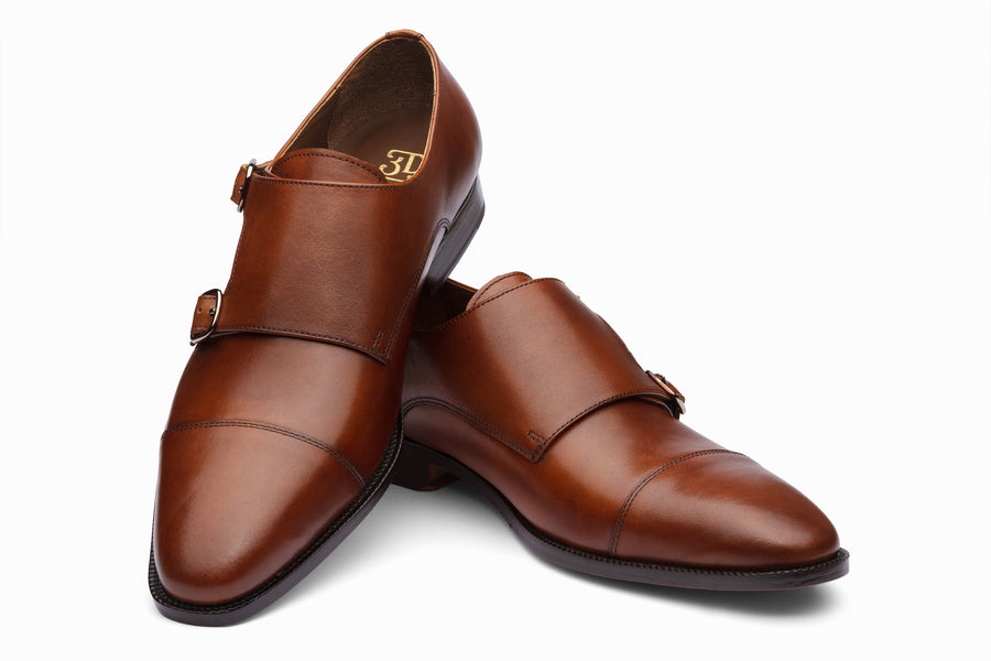 Toecap Double Monks - Tobacco