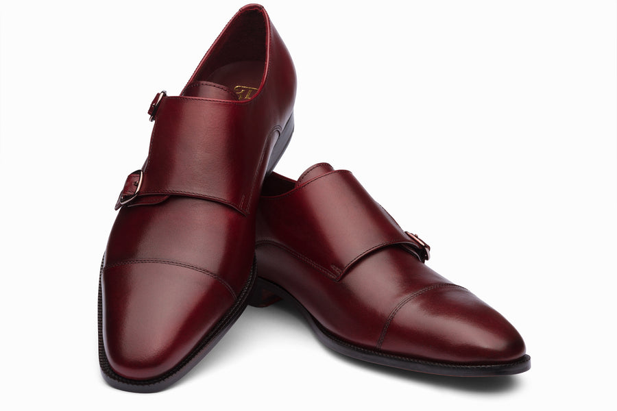 Toecap Double Monks - Dark Burgundy