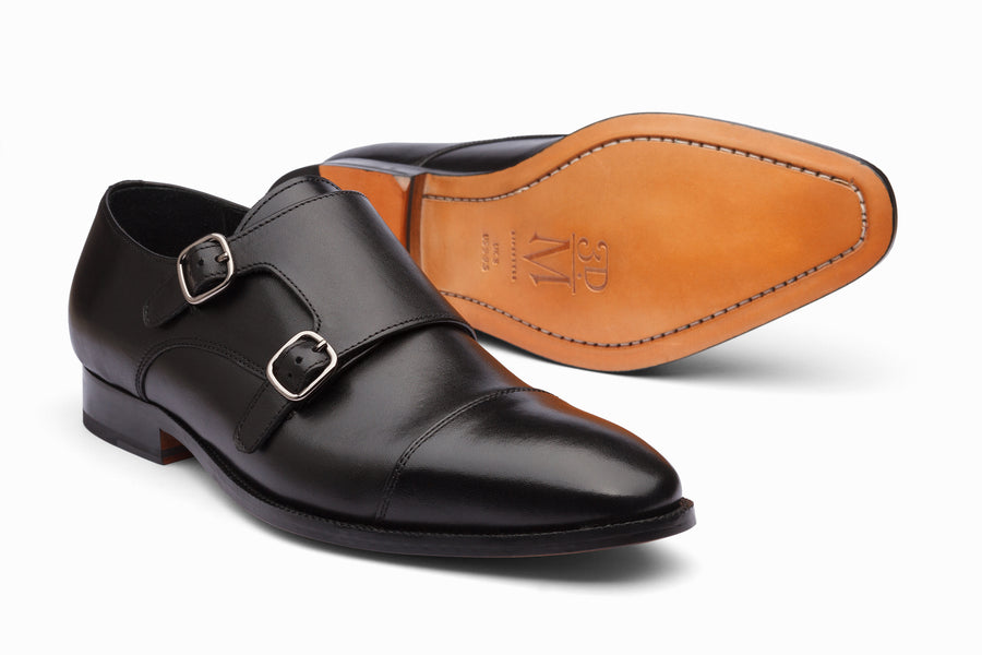 Toecap Double Monks - Black