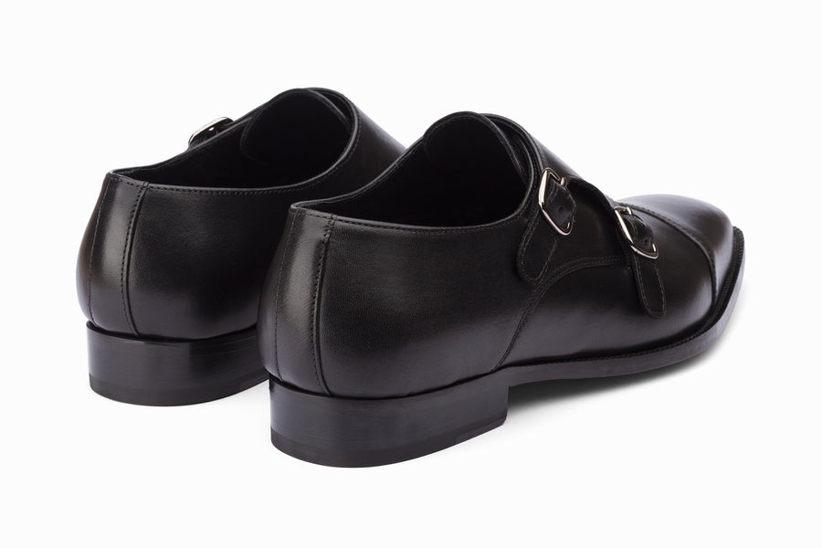 Toecap Double Monks - Black