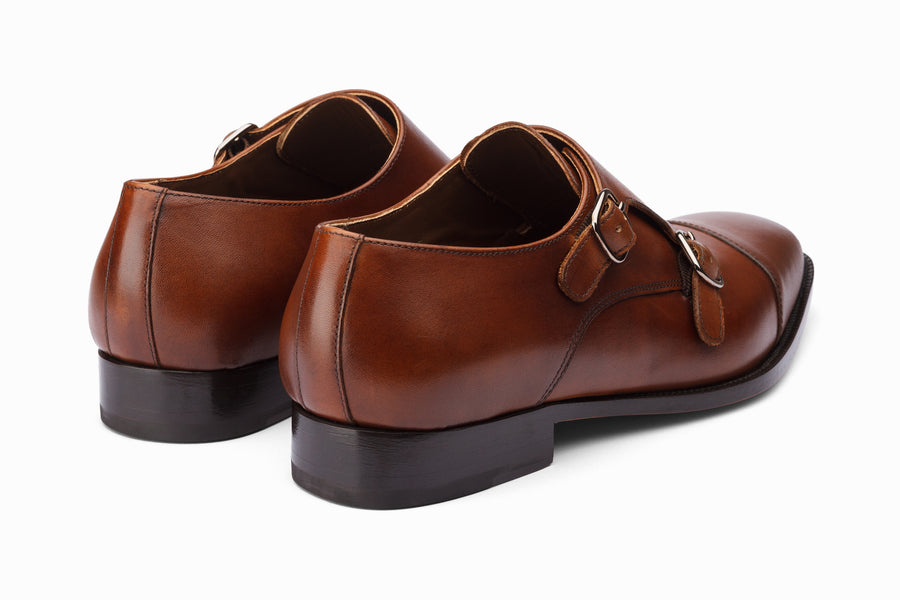 Toecap Double Monks - Tobacco