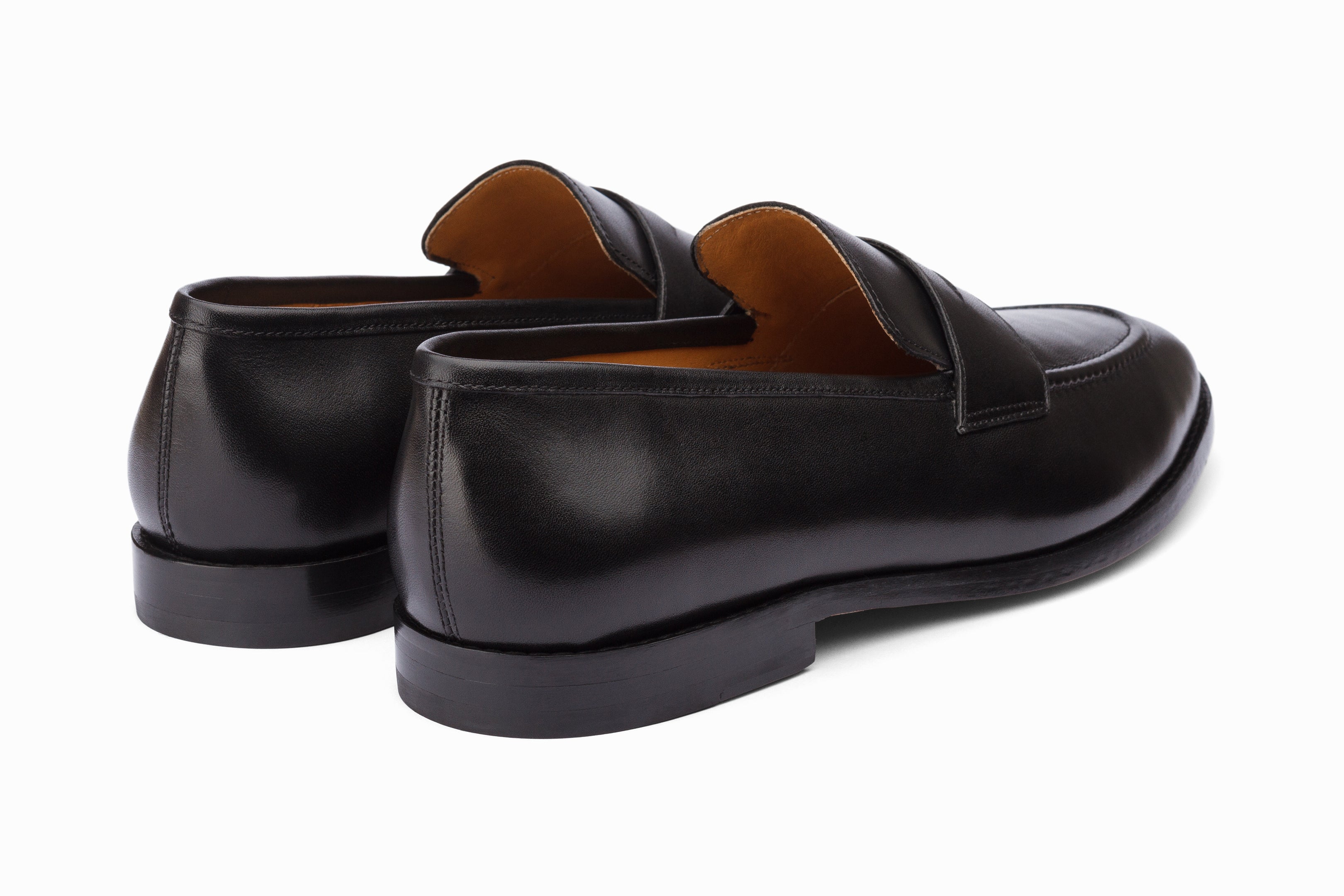 NEW! 3DM Lifestyle Belgian Loafers Shoes - Black - Hatch Grain US 12 - 12.5 Black Penny Loafers | Full-Grain Calfskin | 3DM Lifestyle main image 3