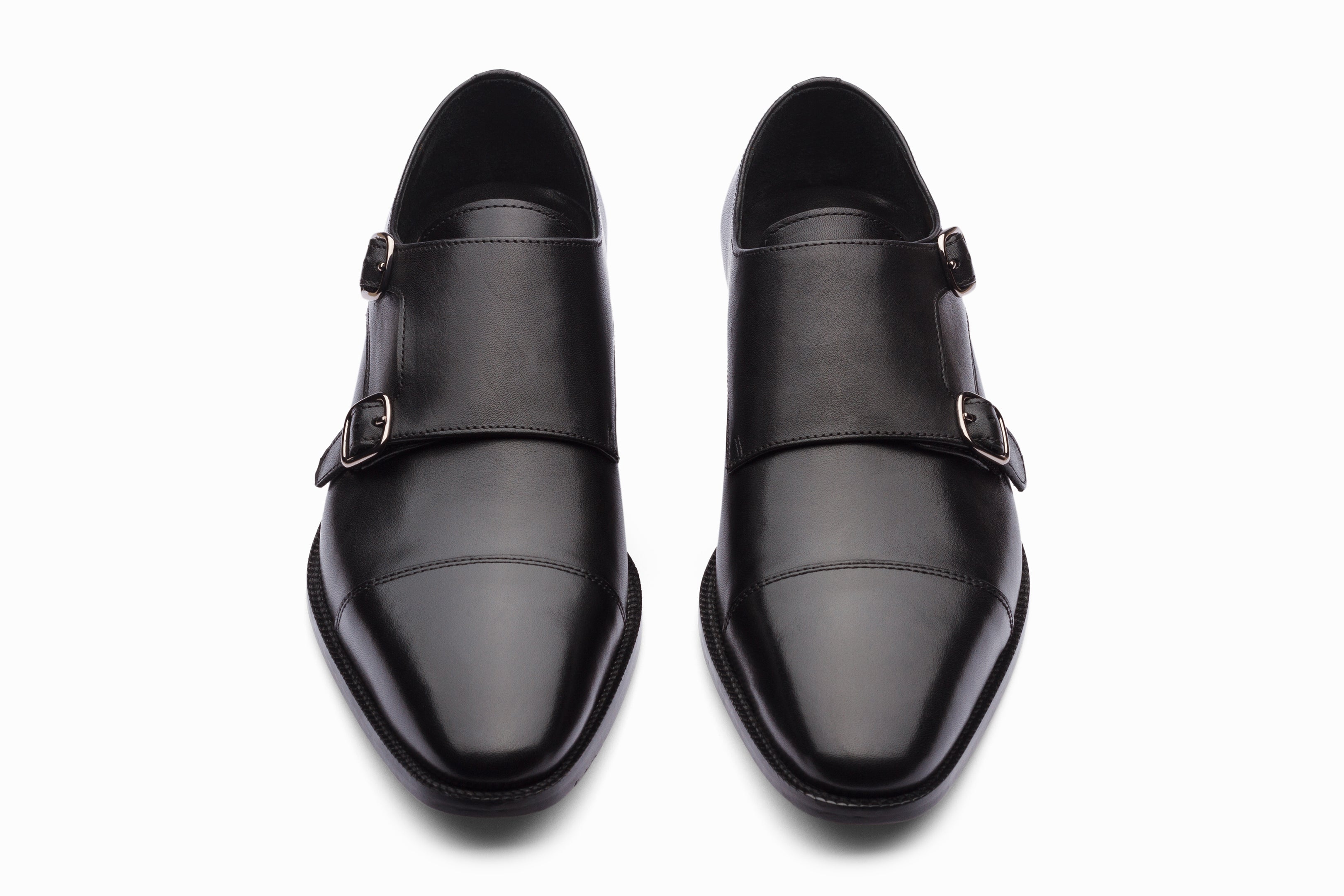 Toecap Double Monks Black | Handcrafted Leather | 3DM Lifestyle