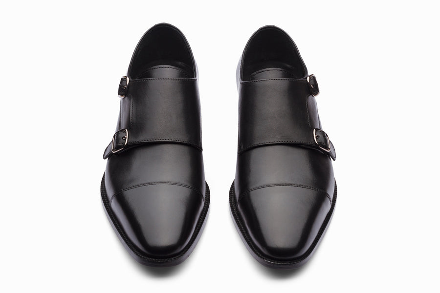 Toecap Double Monks - Black