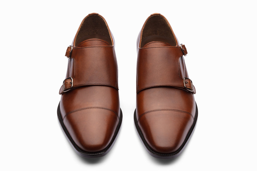 Toecap Double Monks - Tobacco