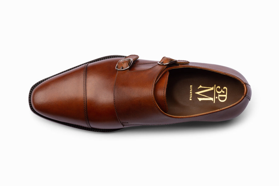 Toecap Double Monks - Tobacco