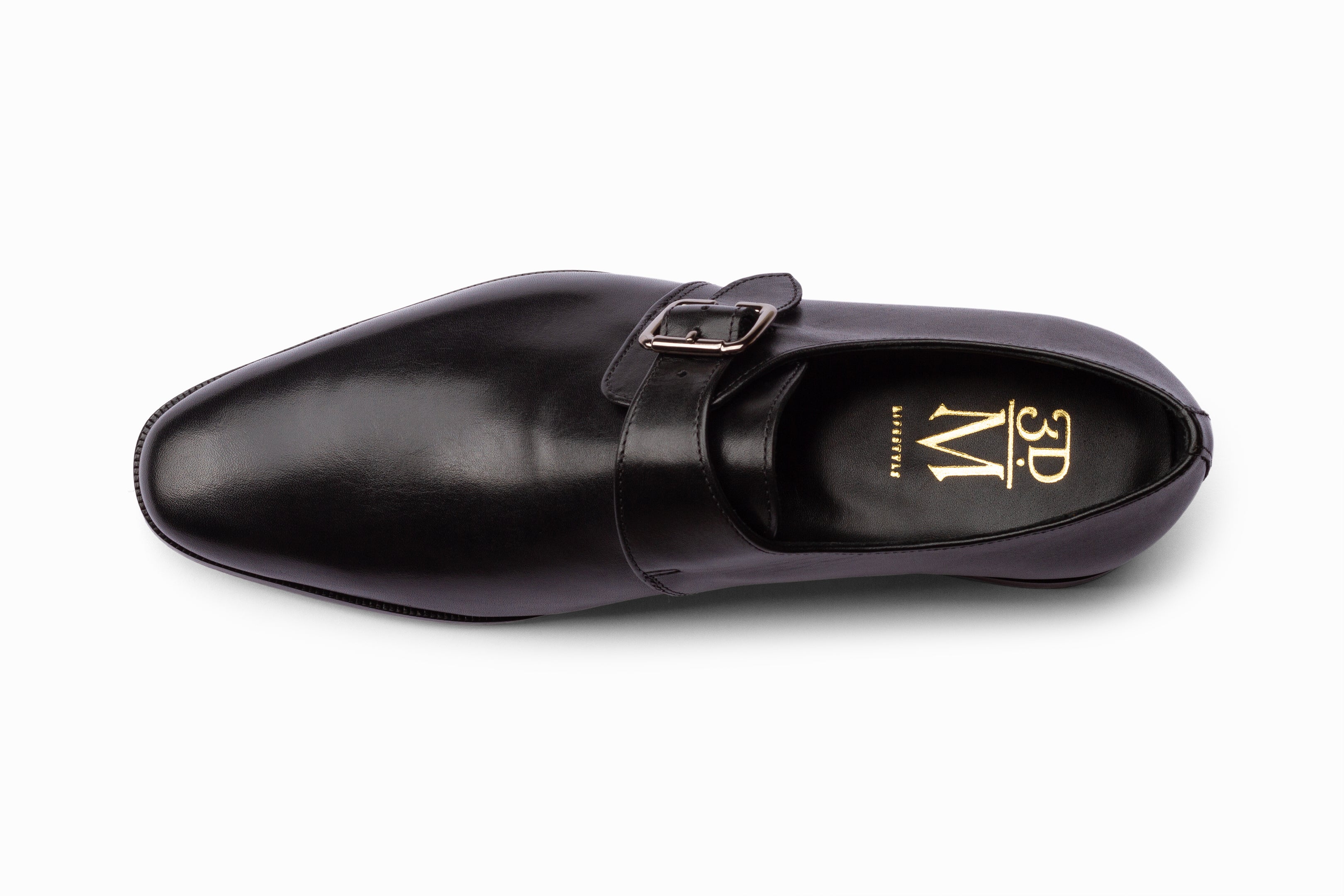 Single Monkstrap Black | Handcrafted Full-Grain Leather | 3DM