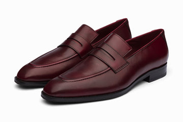 Vegano Penny Loafers - Dark Burgundy
