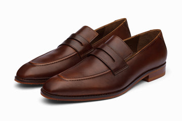 Vegano Penny Loafers - Tobacco