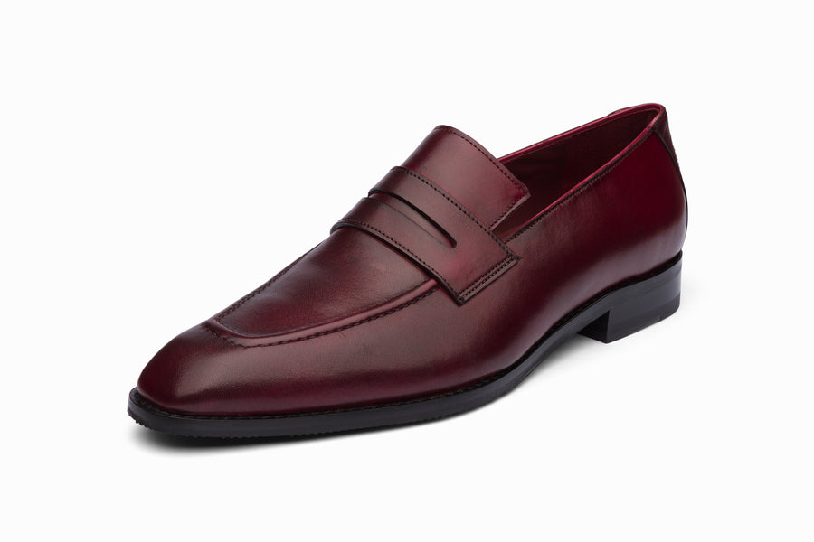 Vegano Penny Loafers - Dark Burgundy