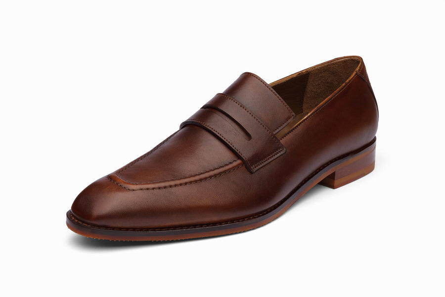 Vegano Penny Loafers - Tobacco