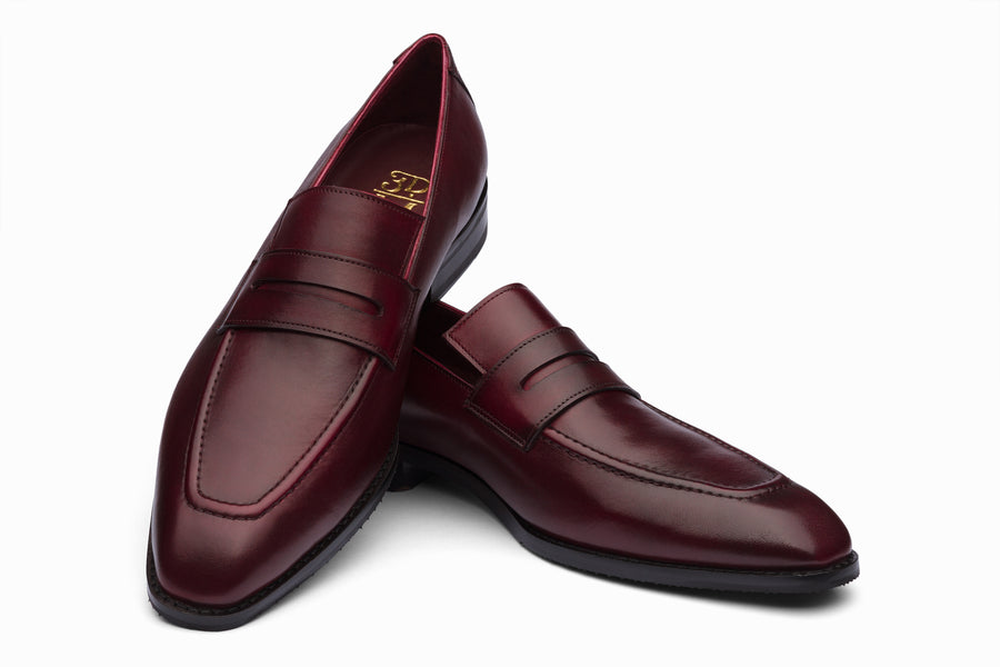 Vegano Penny Loafers - Dark Burgundy
