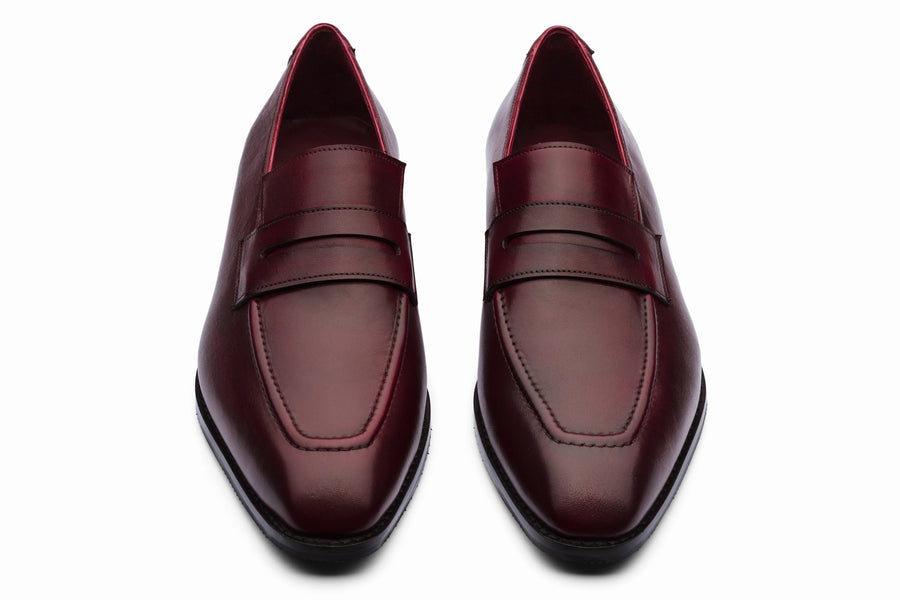 Vegano Penny Loafers - Dark Burgundy