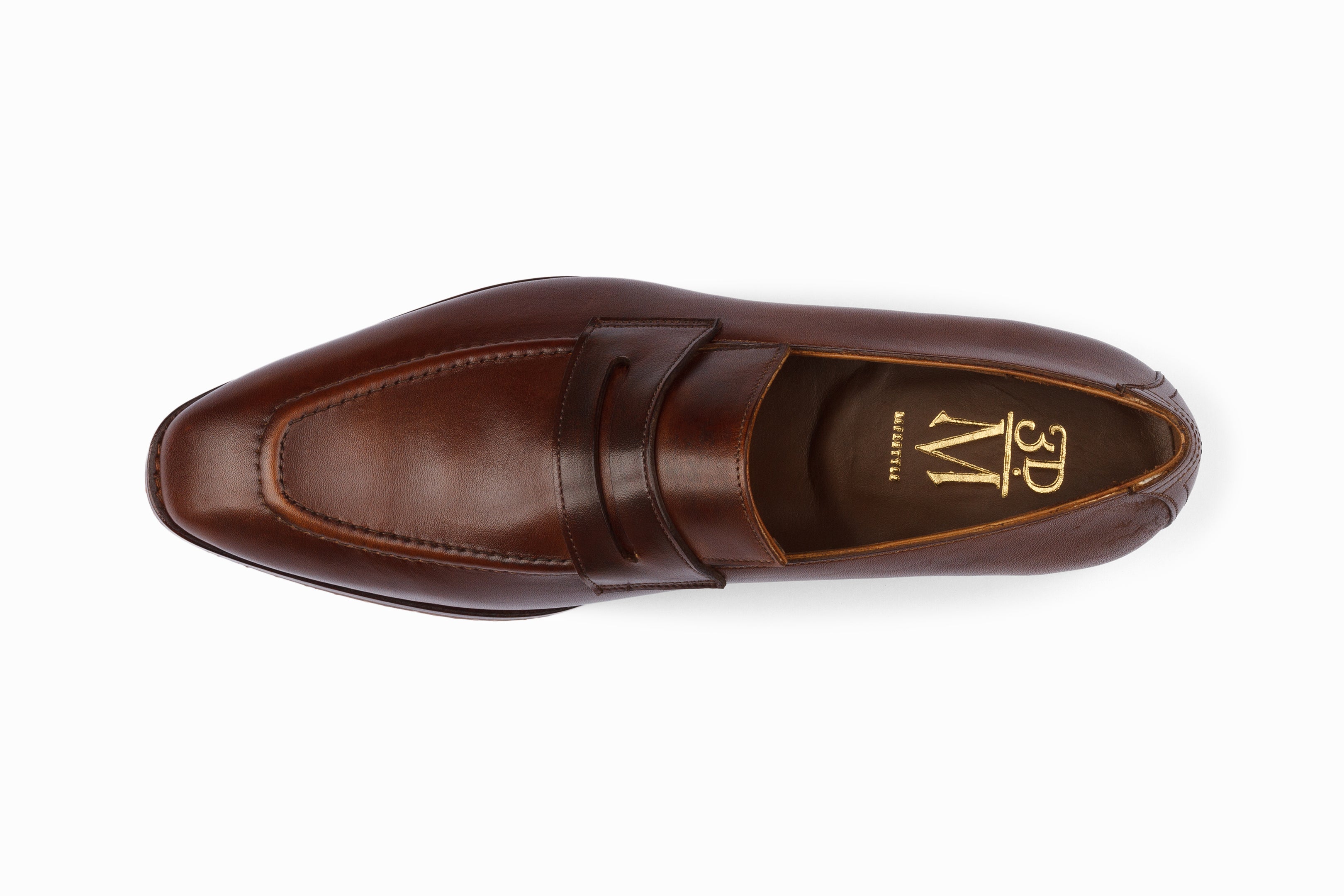 M.Gemi Men 42 The Volo Due Tan Brown Leather Casual Lifestyle Daily Penny Loafer Men main image 2