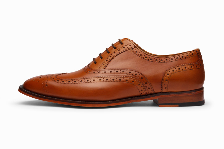 Full Brogue Wingtip Oxford - Tan