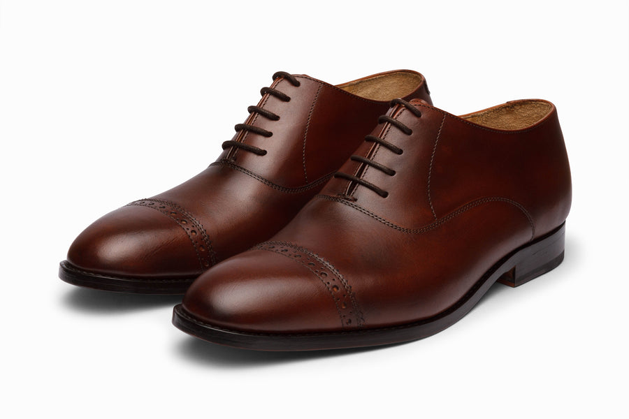 Quarter Brogue Oxford Brown | Men's Dress Shoe