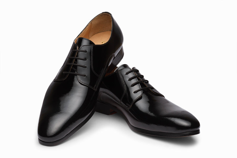 Plain Derby - Patent Black