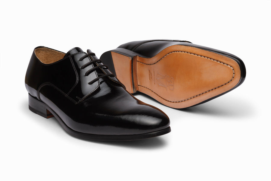 Plain Derby - Patent Black