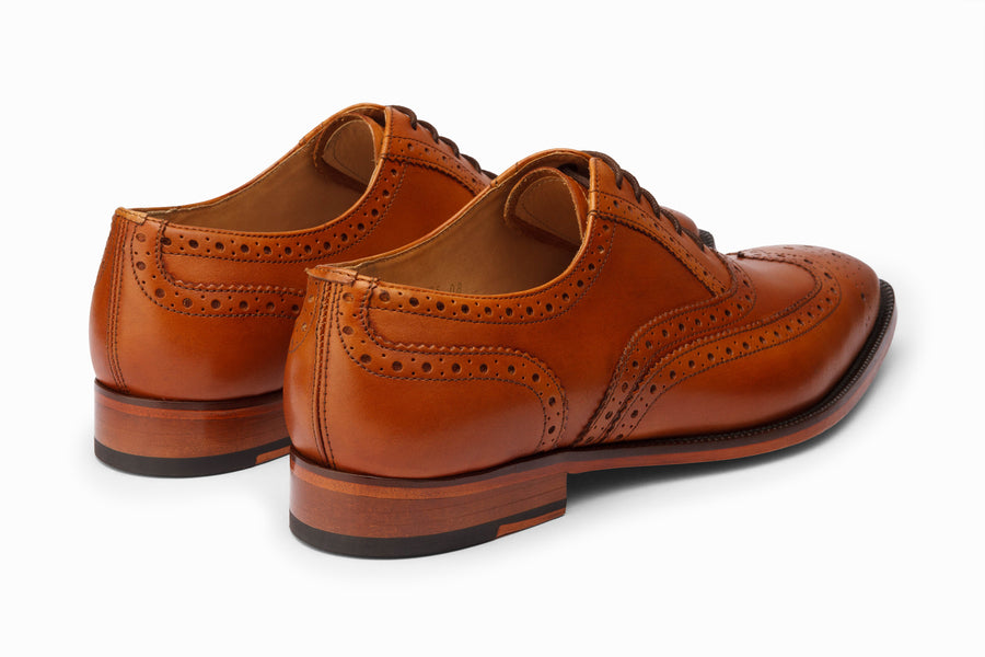 Full Brogue Wingtip Oxford - Tan