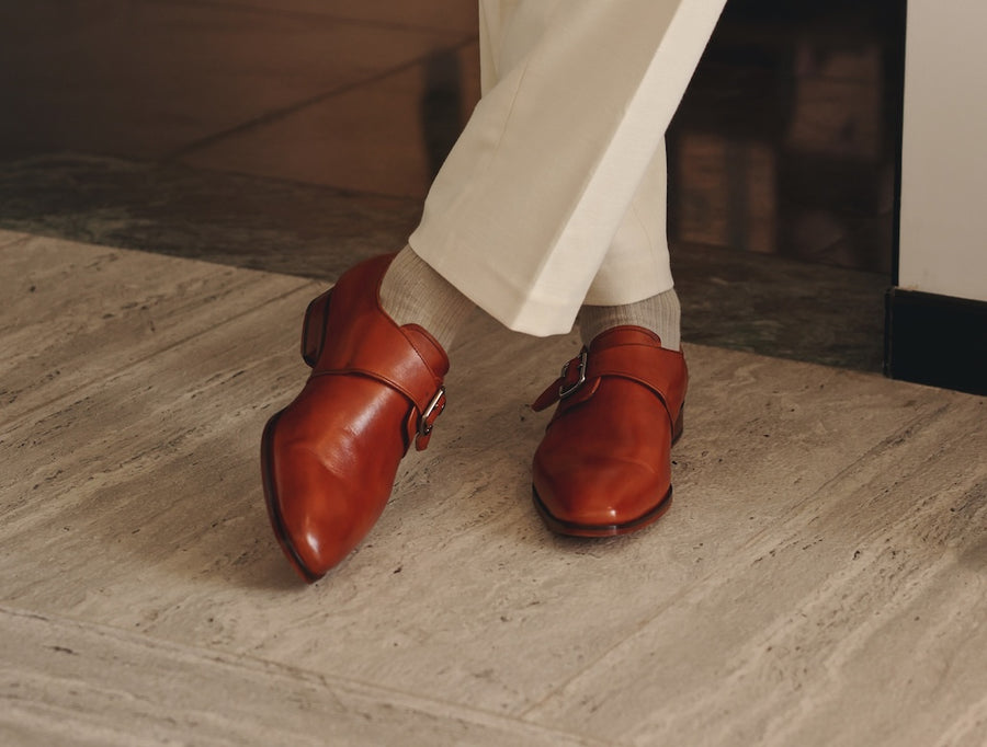 Single Monkstrap Tan | Handcrafted Full-Grain Leather