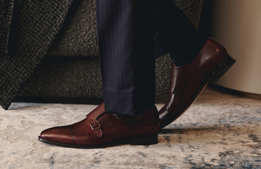 Toecap Double Monks Dark Burgundy | Handcrafted | 3DM Lifestyle Toecap Double Monks Dark Burgundy | Handcrafted | 3DM Lifestyle