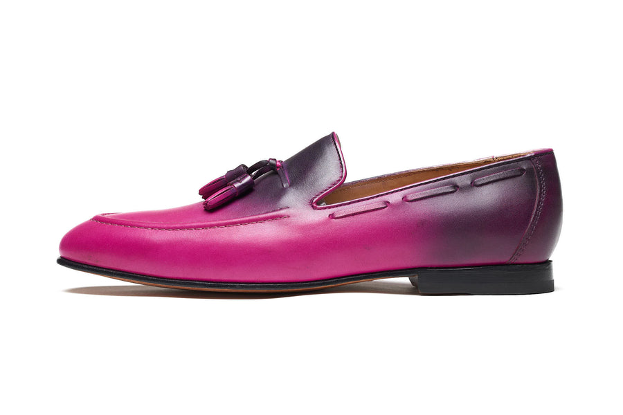 Tassel Loafers - Pink & Purple Patina - MTO 5 Weeks