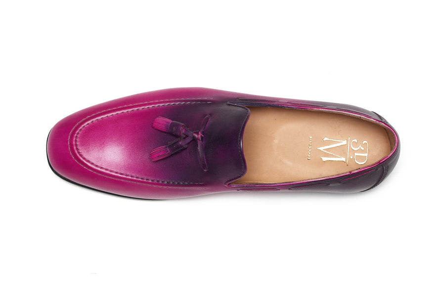 Tassel Loafers - Pink & Purple Patina - MTO 5 Weeks