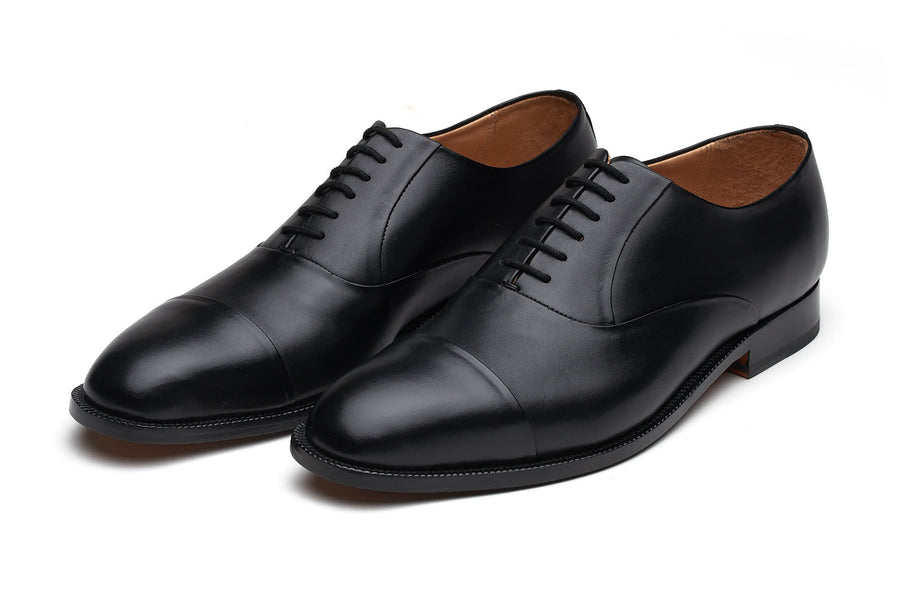 Blind Stitch Captoe Oxford - Black