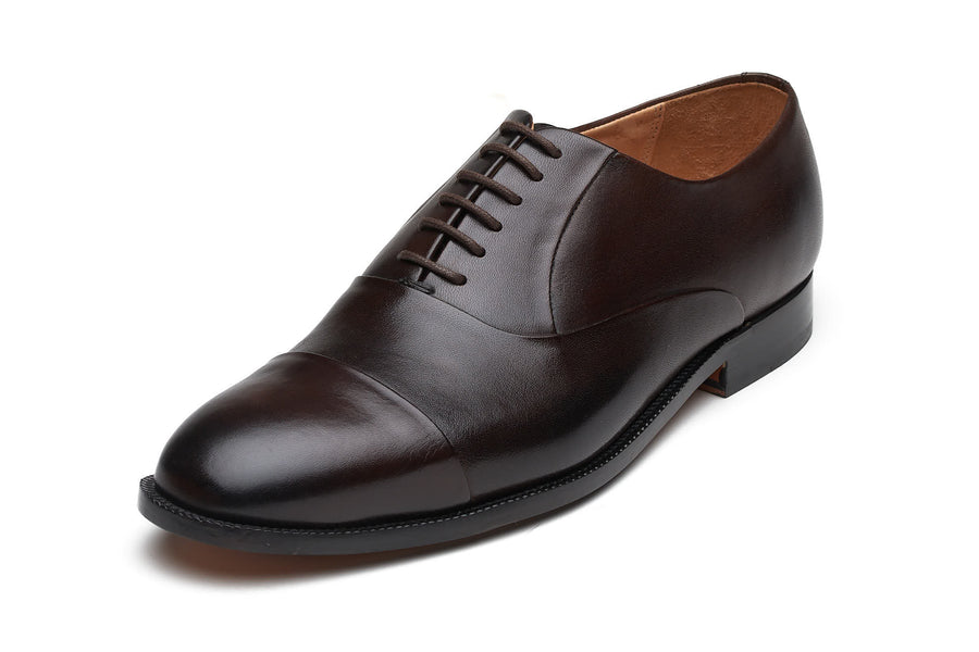 Blind Stitch Captoe Oxford - Dark Brown
