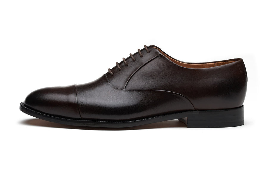 Blind Stitch Captoe Oxford - Dark Brown