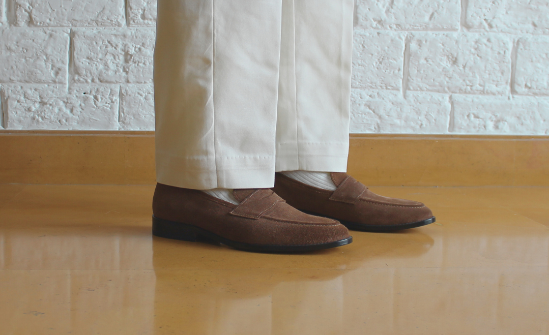 Penny Loafer Tobacco Suede | Handcrafted | 3DM Lifestyle display picture 1