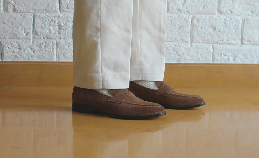 Penny Loafer Tobacco Suede | Handcrafted