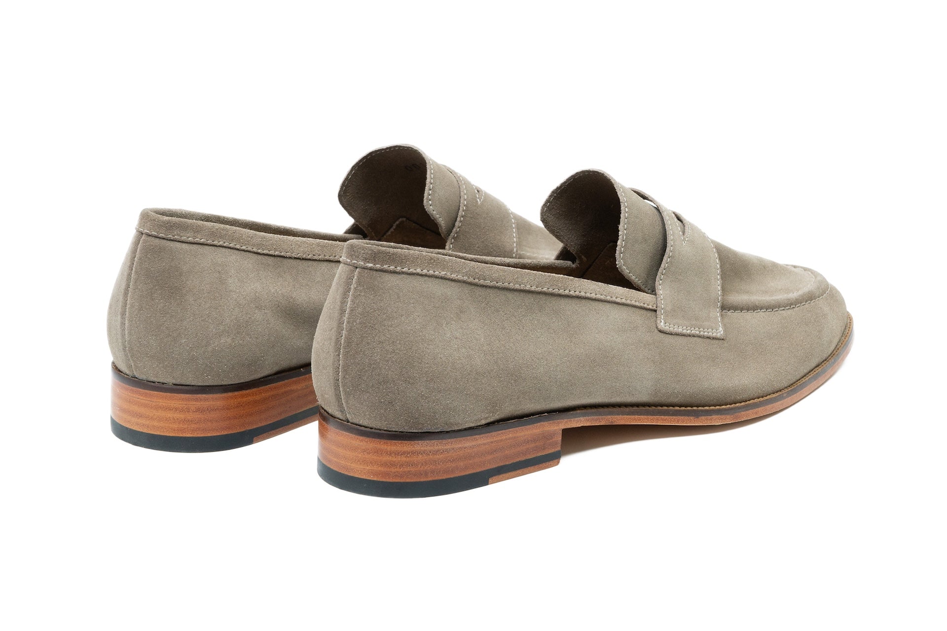 Saks Fifth Avenue Men\'s Taupe Suede Penny Loafers Saint Laurent Men main image 3