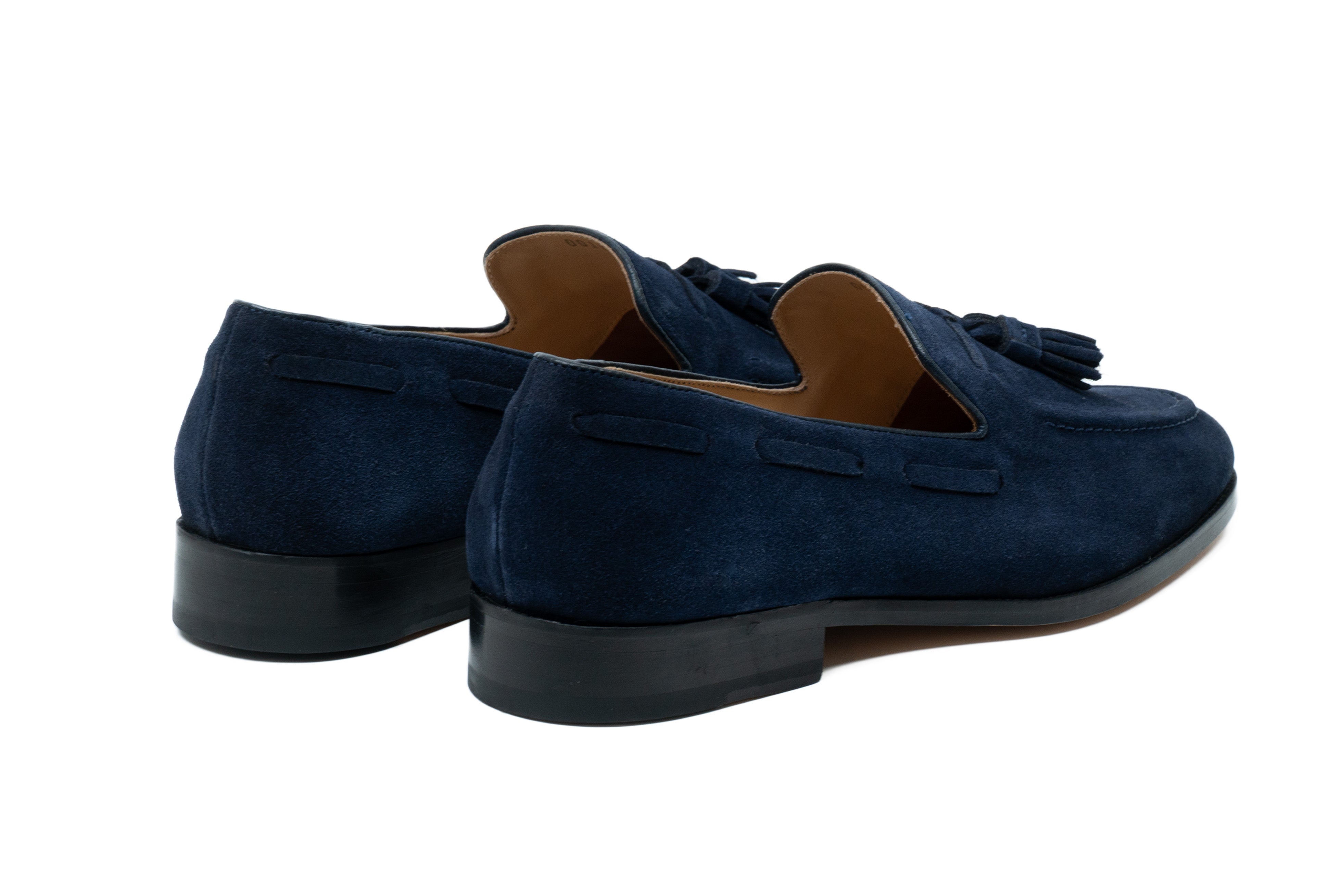 Men\'s Suede 3DMPenny Loafers in Navy- NWOT Tuscan Italian Suede Penny Loafers - Marinho | Martin Dingman main image 2