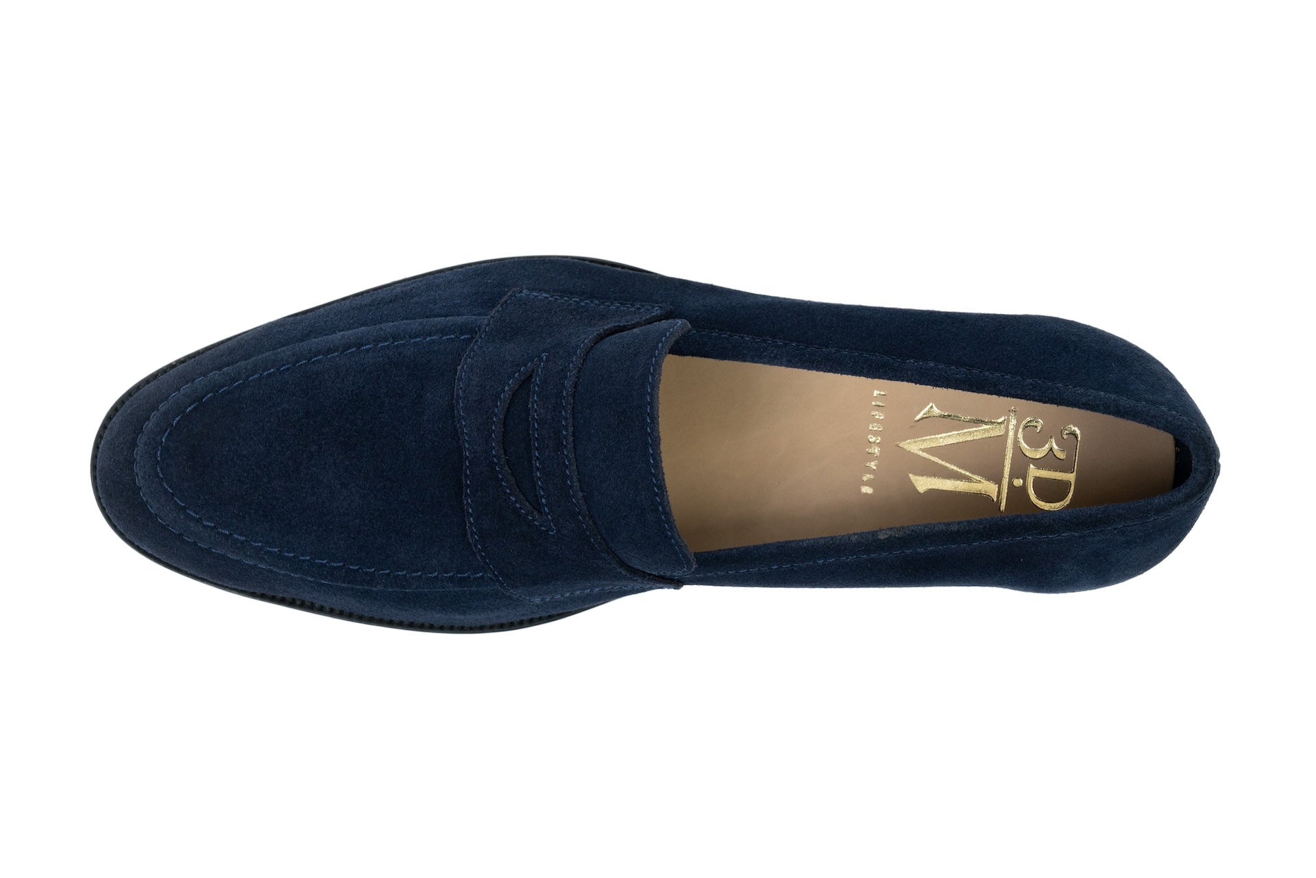 Soft Penny Loafers Navy Suede | 3DM Lifestyle display picture 2