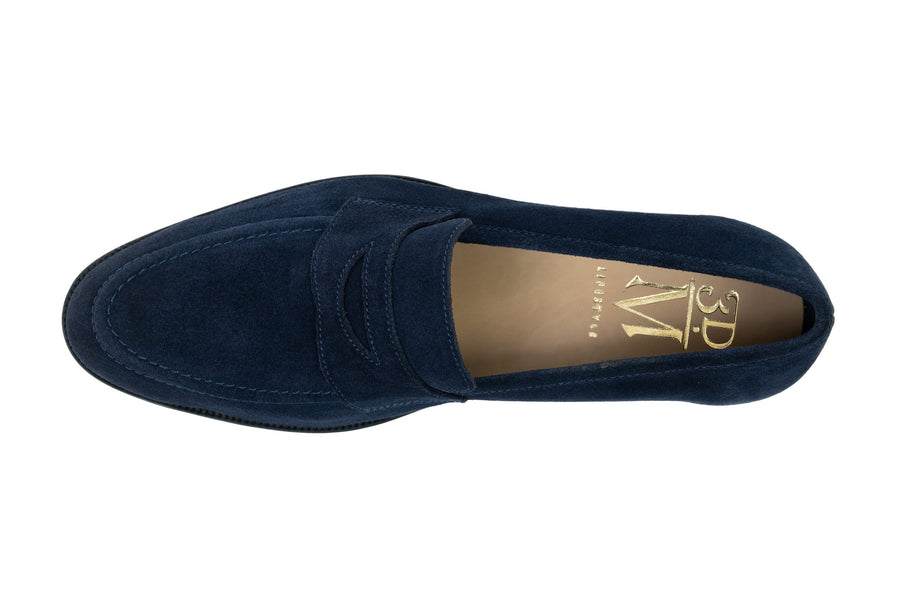 Soft Penny Loafers Navy Suede | 3DM Lifestyle