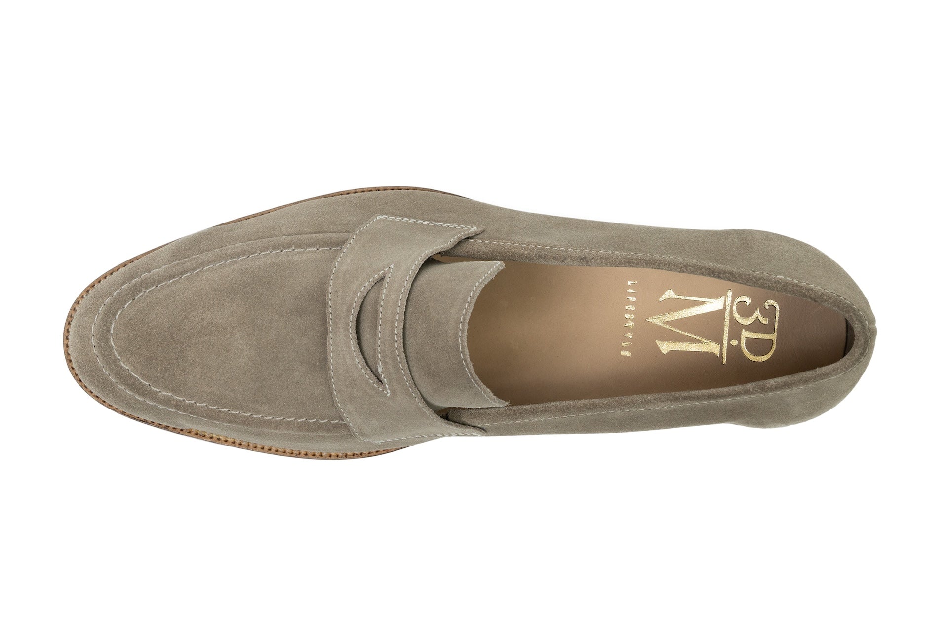 Todd Snyder Suede Penny Loafers in Taupe Sz 11.  Tub7 HUCKLE Taupe Suede Slip-On Men main image 4