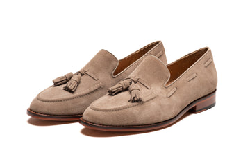 Tassel Loafers - Taupe Suede