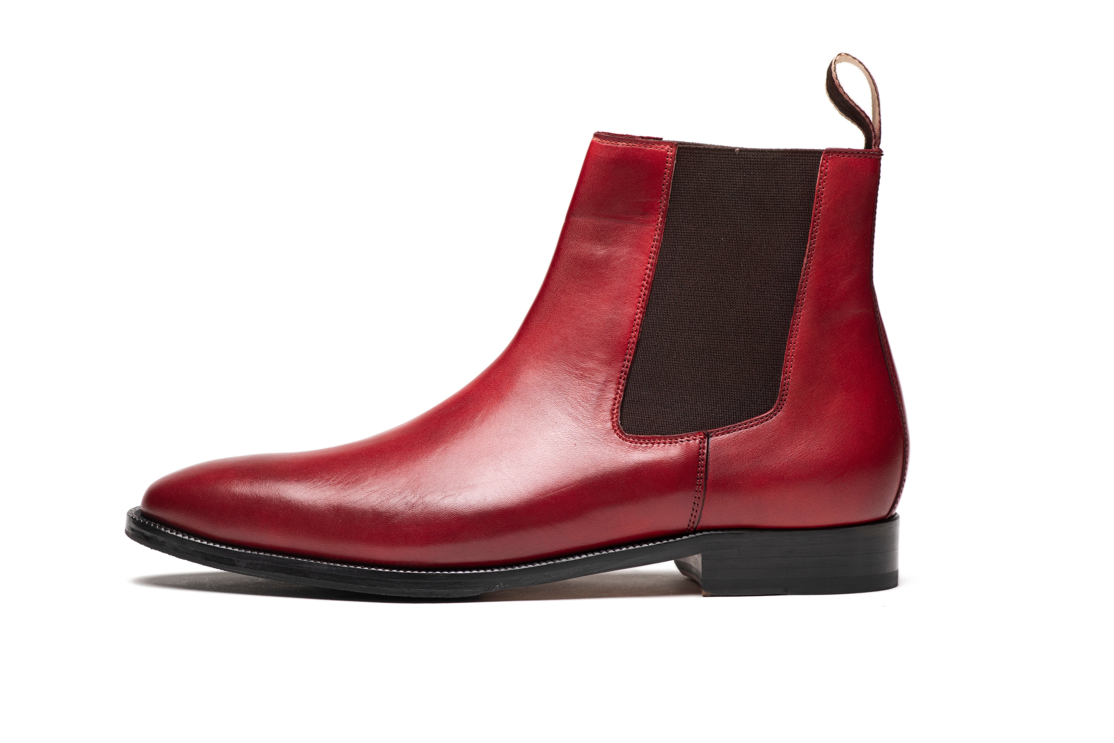 Red chelsea boots mens online