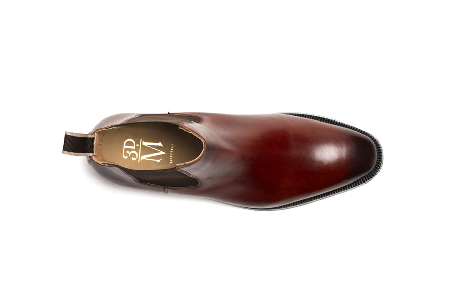 Chisel Toe Chelsea Boot - Dark Cognac