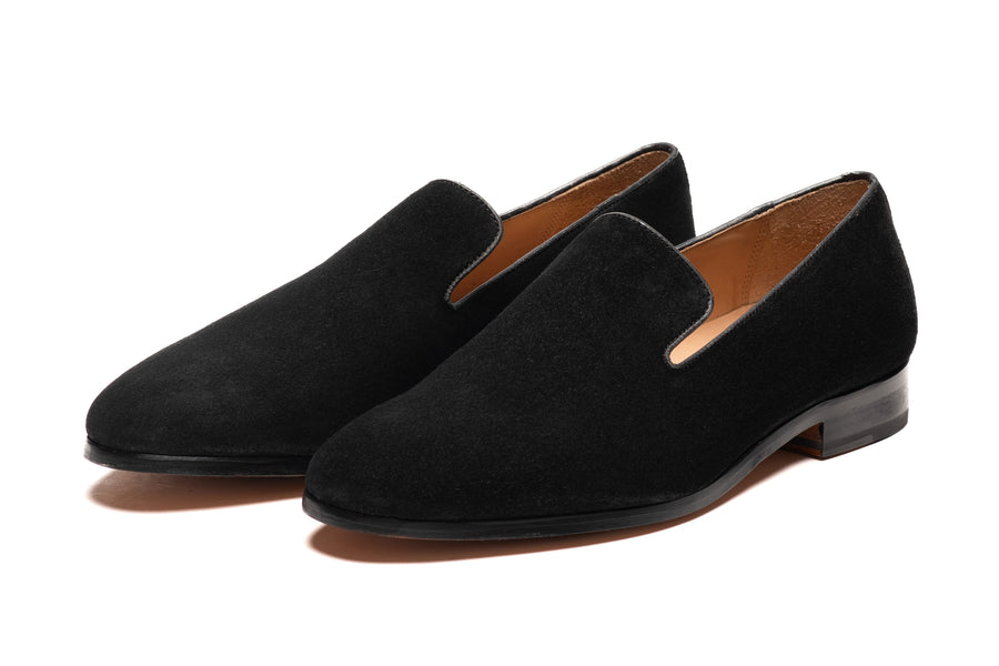 Venetian Loafer - Black Suede